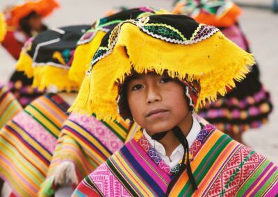 boy in traditional costume in shallow focus photography