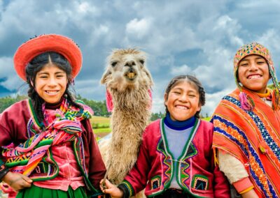 a group of people standing next to each other